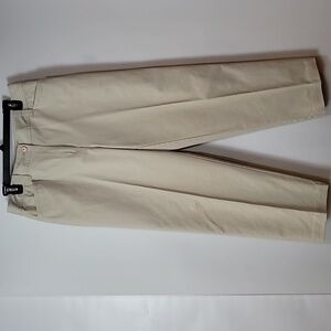 Talbots Flat Front Stretch Khakis - Almond color